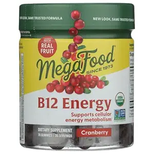 Organic Cranberry B12 Energy Gummies, 70 CT