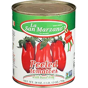 Peeled Tomatoes with Basil Leaf, 28 OZ