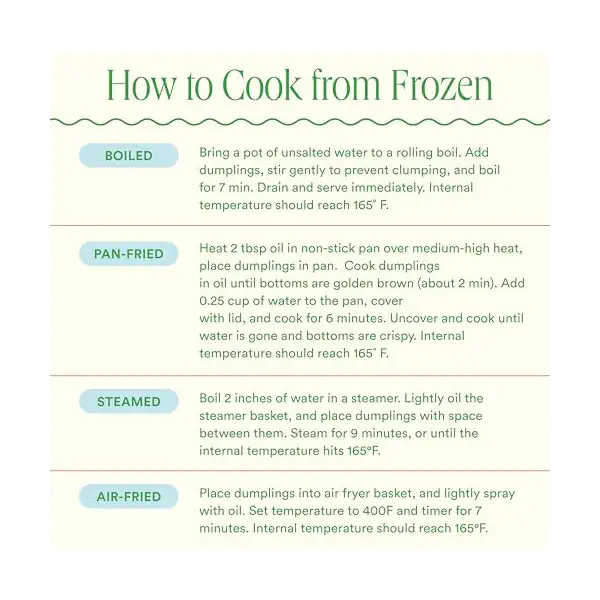 Chicken, Bok Choy and Zucchini Dumplings, 7 OZ 4