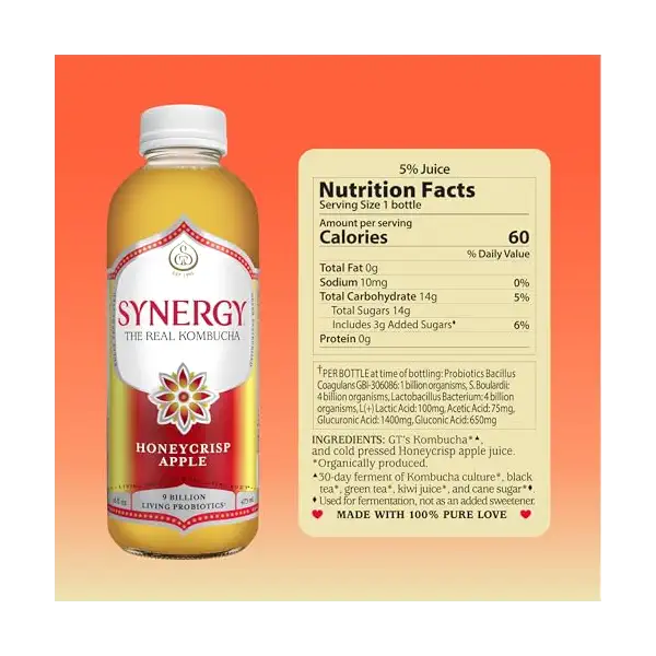 Organic Honeycrisp Apple Kombucha, 16 FZ 2