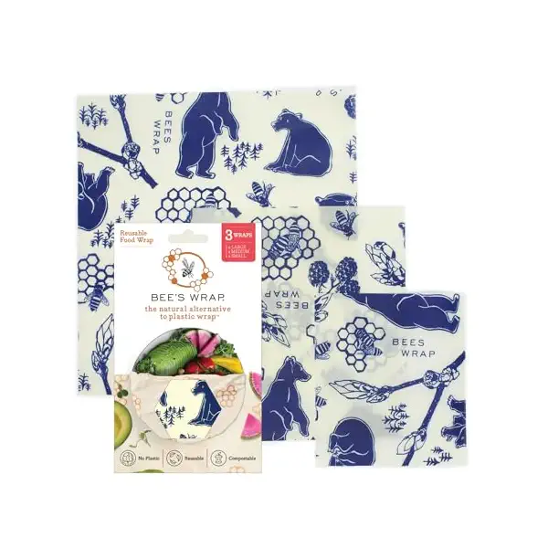 Food Wrap Bees & Bears Assorted Sizes, 1 EA 1