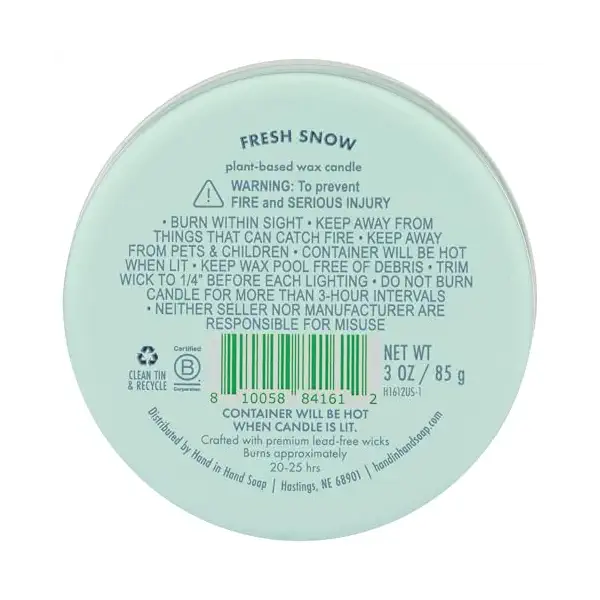 Fresh Snow Winter Collection Candle 3Oz, 3 OZ 6