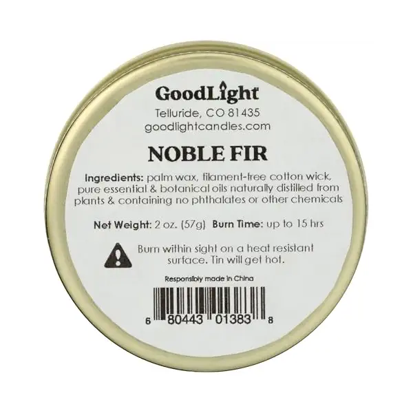 Noble Fir Holiday Tin Candle, 2 OZ 7