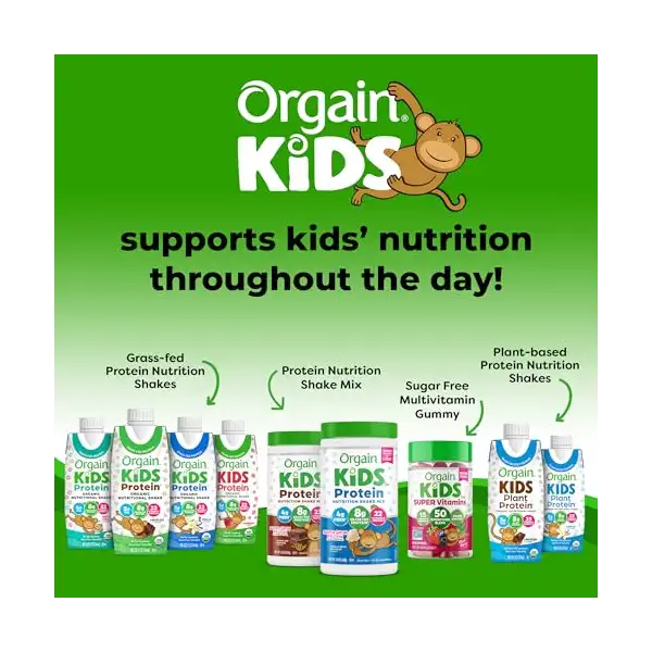 Organic Kids Vanilla Nutrition Protein Shake 4pk, 8.25 FZ 8