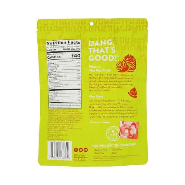 Hot & Sour Thai Rice Chips, 3.5 OZ 2