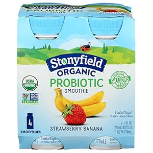 Organic Low Fat Strawberry Banana Drinkable Yogurt 4 Pack, 24 FZ