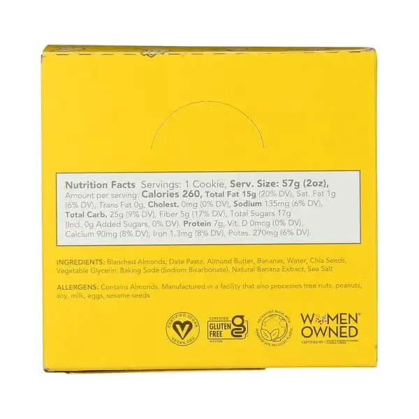 Banana Bread Superfood Cookie 12 Count, 2 OZ 4