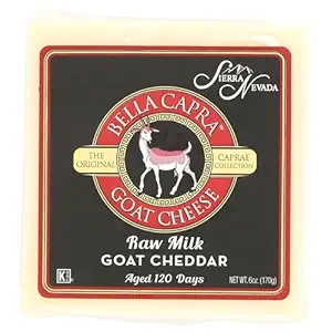 Bella Capra Raw Milk Goat Cheddar, 6 OZ
