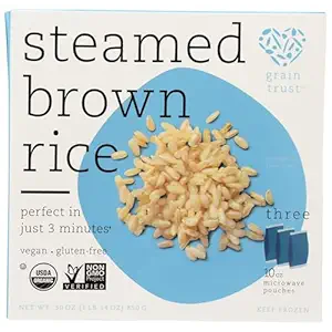 Organic Steamed Brown Rice 3 Count, 30 OZ