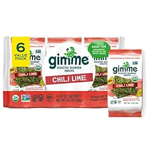 Organic Roasted Seaweed Chili Lime 6 Pack, 1.05 OZ