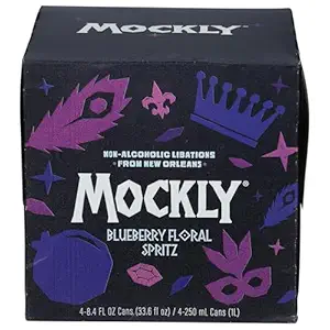 Non-Alcoholic Blueberry Floral Spritz 4pk Cans, 8.4 FZ