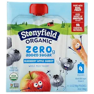 Organic Blueberry Apple Carrot Zero Sugar Kids Yogurt 4 Pack, 14 OZ