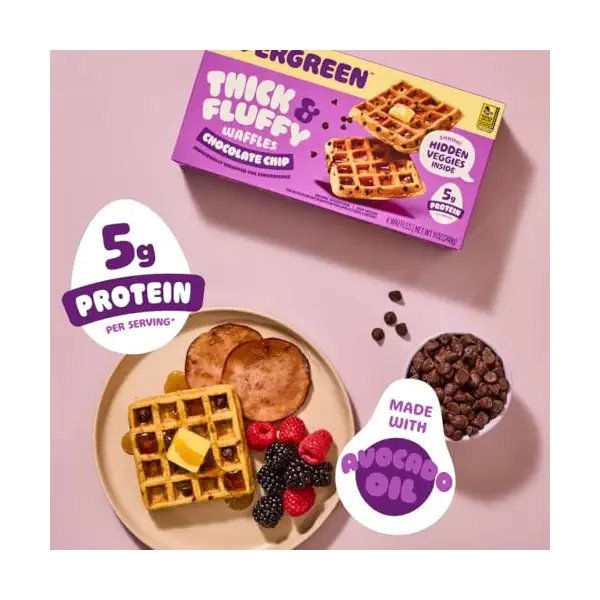 Thick & Fluffy Chocolate Chip Waffles, 9 OZ 2