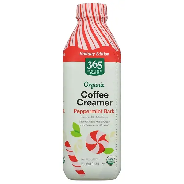 Organic Peppermint Bark Coffee Creamer, 32 FZ 1