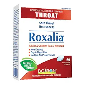 Sore Throat Hoarseness Chewables Roxalia, 60 CT