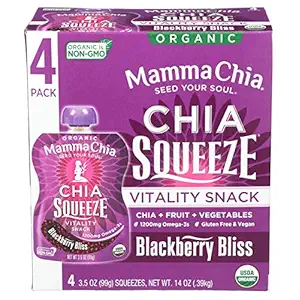 Organic Blackberry Bliss Chia Squeeze 4 Pack, 3.5 OZ
