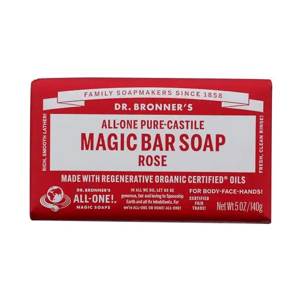 Rose Castile Bar Soap, 5 OZ 1