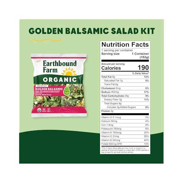 Organic Golden Balsamic Salad Kit, 5.35 OZ 4