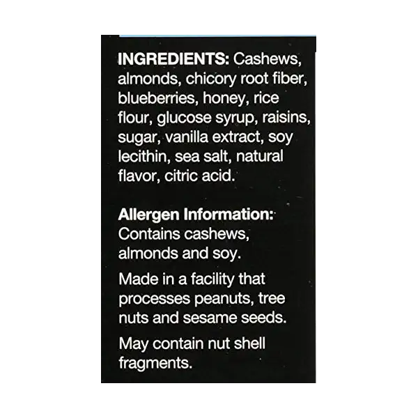 Blueberry Vanilla Cashew Bar, 1.4 OZ 4