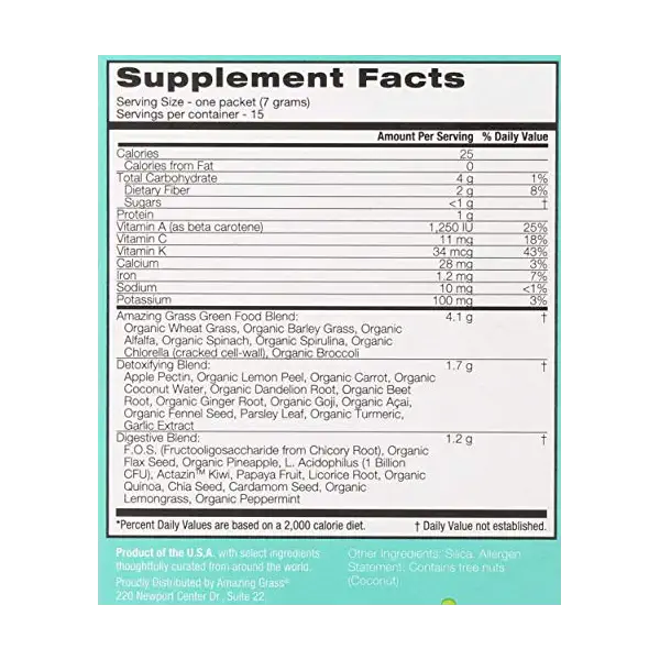 Green Superfood Detox And Digest 15 Ct, 0.24 OZ 3