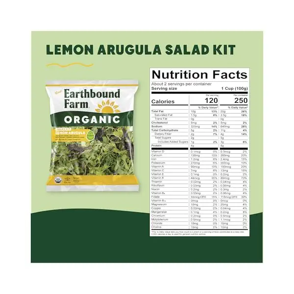 Organic Lemon Arugula Salad Kit, 7.1 OZ 4