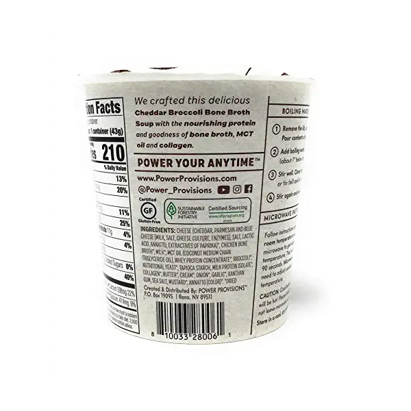 Cheddar Broccoli Bone Broth Soup, 1.5 OZ 4