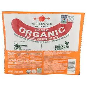 Organic Uncured Chicken Hot Dogs, 10 OZ