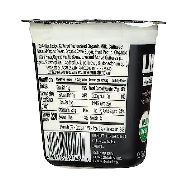 Organic Whole Milk Vanilla Yogurt, 5.5 OZ 6