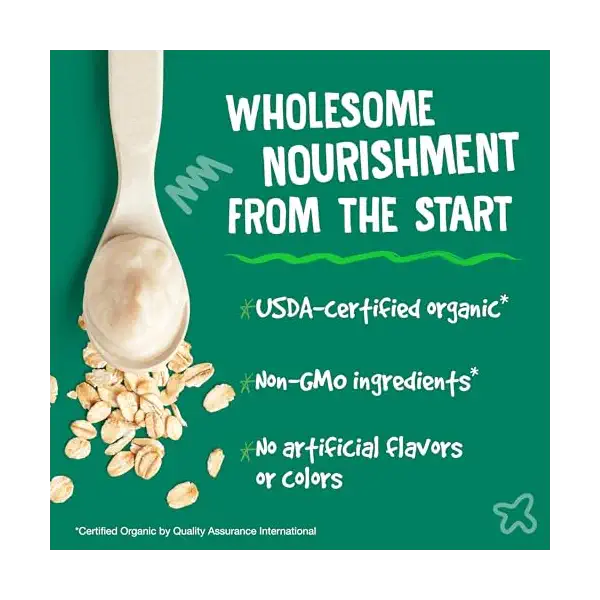 Organic Whole Grain Oatmeal Cereal, 8 OZ 5