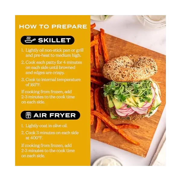 Garlic & Herb Veggie Burger, 8 OZ 3