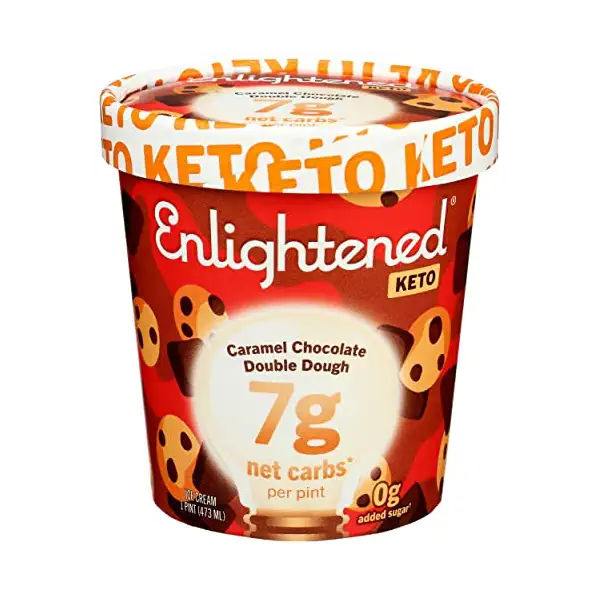 Caramel Chocolate Double Dough Keto Ice Cream, 1 PT 1
