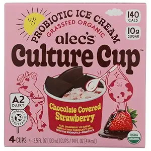 Organic Choc Covered Strawberry Ice Cream Cups, 14 FZ