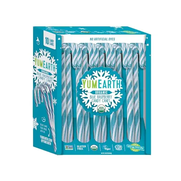Organic Blue Raspberry Candy Canes, 140 GR 1