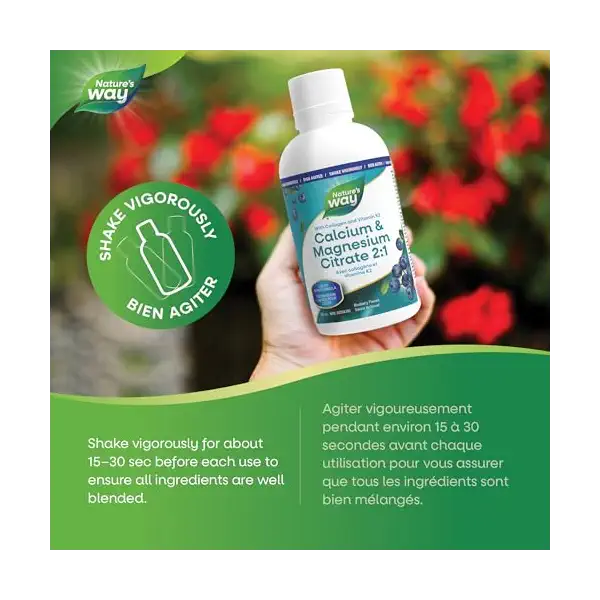 Calcium & Magnesium Citrate 2:1 K2 Liquid Blueberry 5