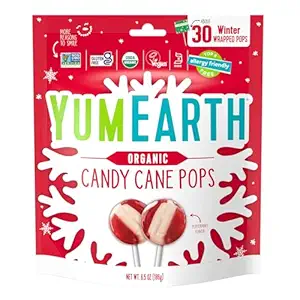 Organic Candy Cane Pops, 186 GR