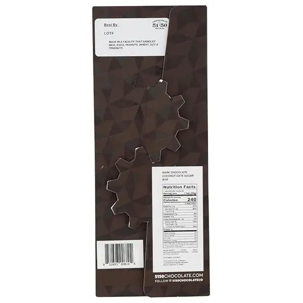 Chocolate with Toasted Coconut Sweetened with Dates 2