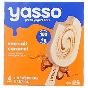 Sea Salt Caramel Frozen Greek Yogurt Bar 4 Count, 14 FZ
