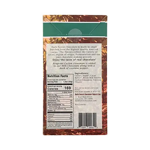 Cinnamon Pepper 52% Milk Chocolate Bar 3