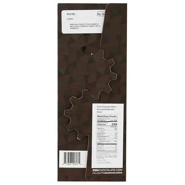 Chocolate with Tahini Sweetened with Dates 2