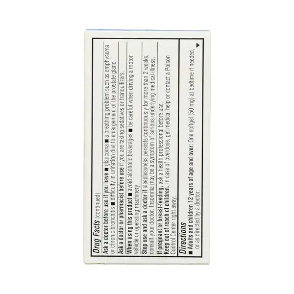 Sleep Aid Diphenhydramine Soft Gels 50 MG, 32 CT 3