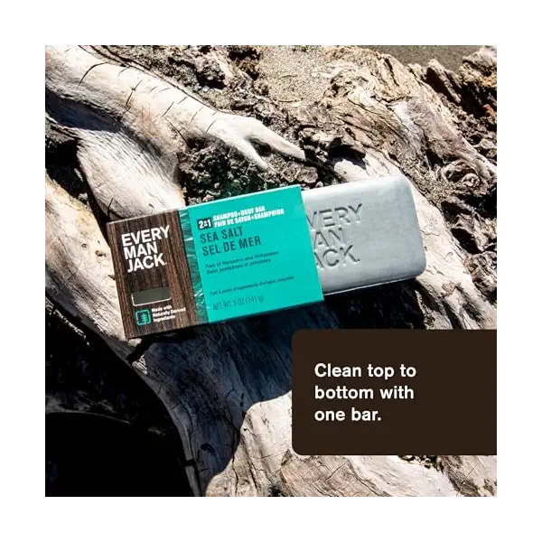 Sea Salt 2 in 1 Shampoo and Body Bar, 5 OZ 2