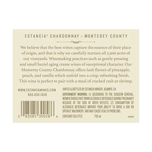 Monterey Chardonnay, 750 ML 3