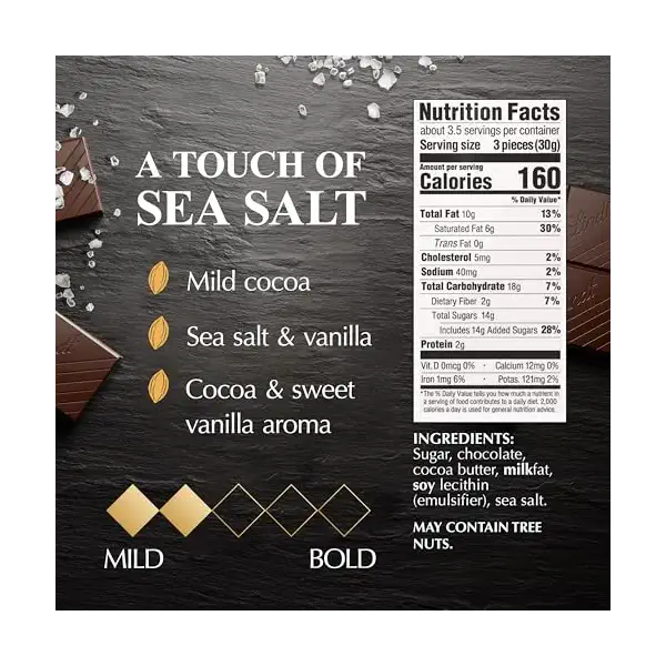 A Touch of Sea Salt Chocolate Bar, 3.5 OZ 5