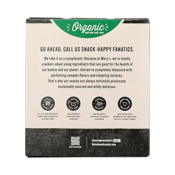 Organic Black Pepper Crackers, 6.5 OZ 2