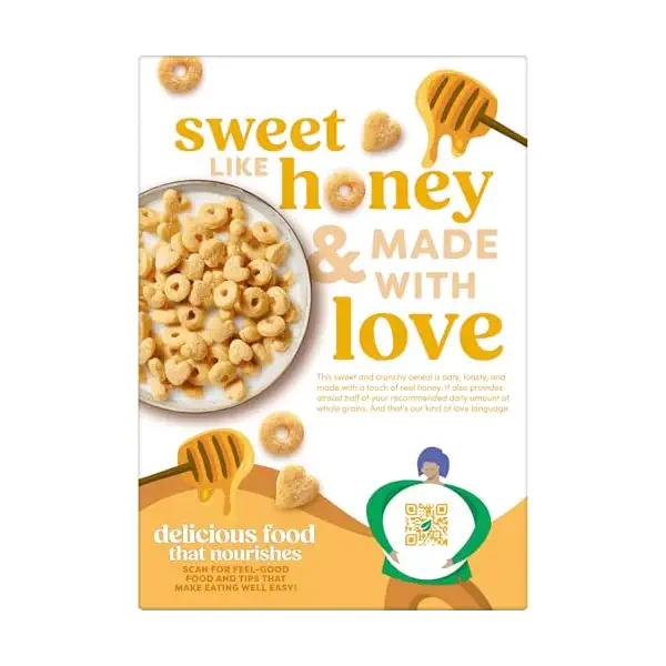 Organic Shapes And Flakes Honey Toasted Cereal, 13.6 OZ 9