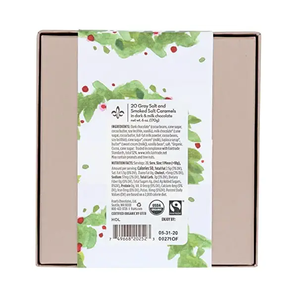 Organic Gray And Smoked Salt Caramels 20 Piece 2