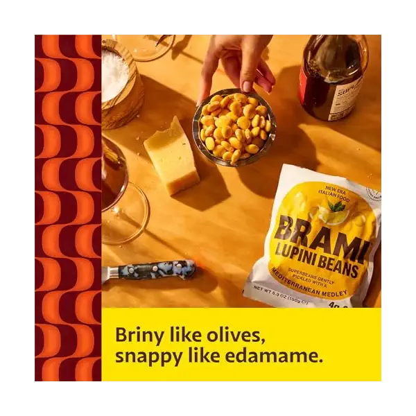 Mediterranean Medley Italian Snacking Lupini Beans, 5.3 OZ 3