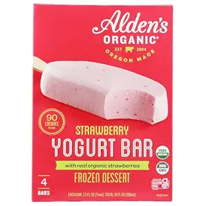 Organic Low Fat Strawberry Yogurt Bars, 10 FZ
