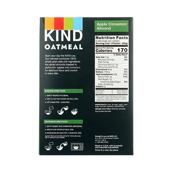 Apple Cinnamon Almond Oatmeal, 9 OZ 2