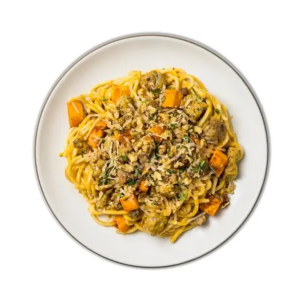 Pumpkin Alfredo with Sage Chicken Sausage 1